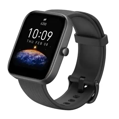 Amazfit Bip 3 Smartwatch Orologio Intelligente Fitness Tracker, 1,69" Full Touch, 60 Modalità Sport, Impermeabile 5 ATM, SpO2, Cardiofrequenzimetro, Monitor del Sonno, Notifiche Messaggi, Uomo, ...